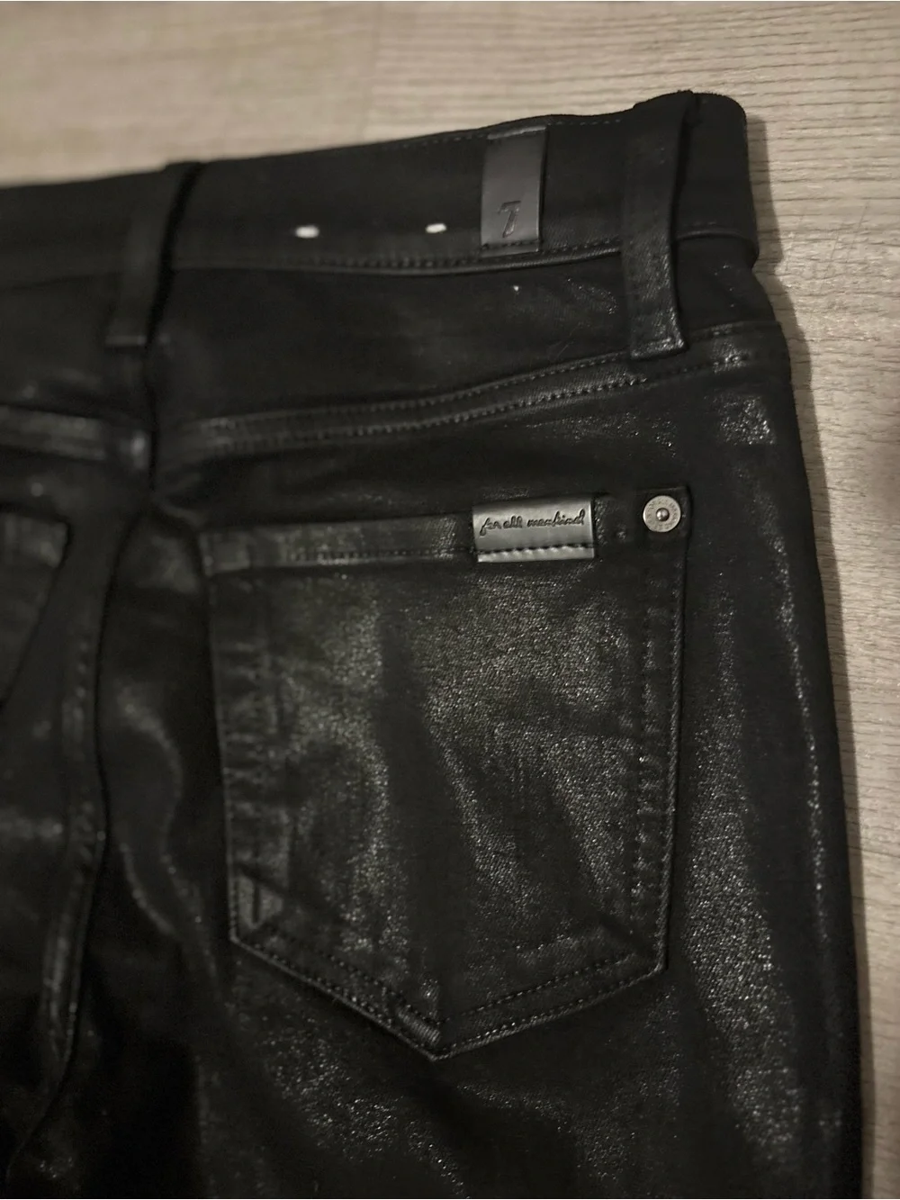7 For All Mankind Jeans Slim Kick Womens 27 Metallic Fall Trendy Unique Movie